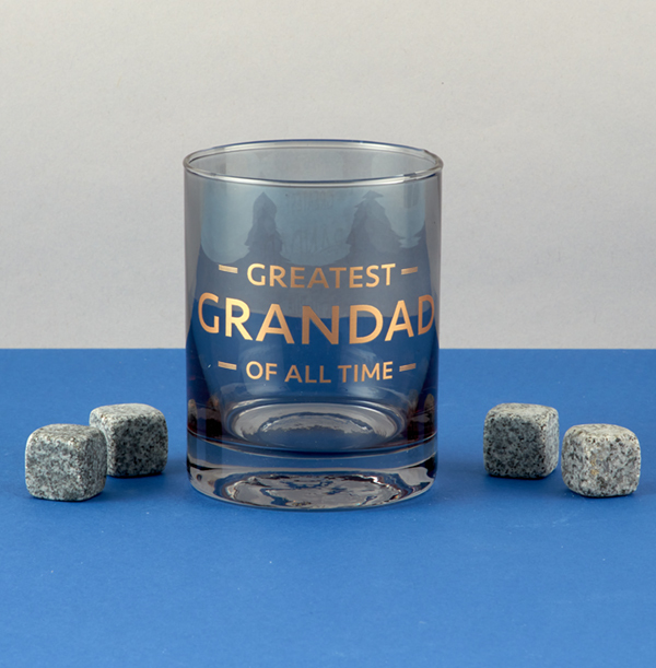 Best Grandad Glass and Whisky Stones Set