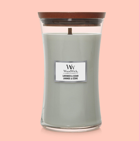 Woodwick Large Lavender & Cedar