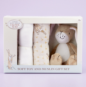 Guess How Much I love You Soft Toy & Muslin Set