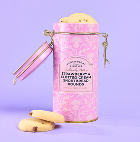 Cartwright & Butler Strawberry Clotted Cream Shortbread Tin