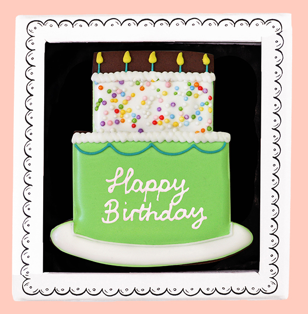 Biscuiteers Happy Birthday Biscuit