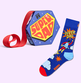 Happy Socks Flying Super Dad Sock Gift Set