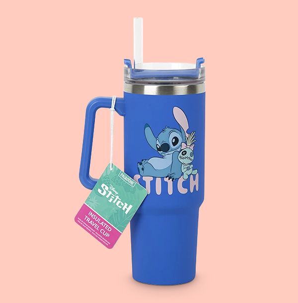 Photo of Stitch Blue Insulated Cup & Straw