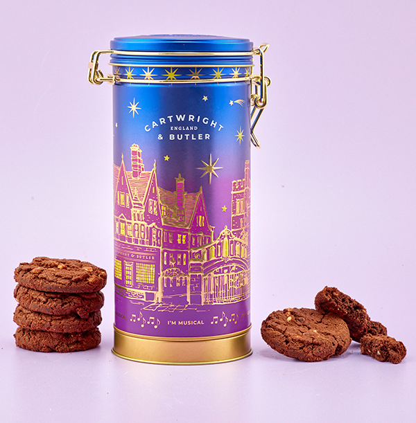Cartwright & Butler Triple Chocolate Biscuits in Musical  Christmas Tin