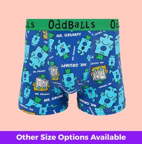 Photo of OddBalls MEDIUM Mr Grumpy Men's Cotton Boxer Shorts