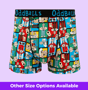 Oddballs LARGE Wallace & Gromit Men's Cotton Boxer Shorts