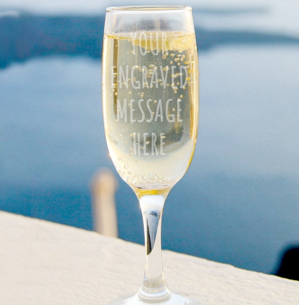 Engraved Champagne Flute Funky Pigeon