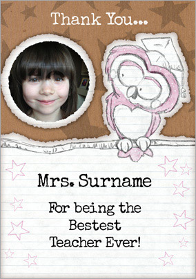 To Woo - Photo Upload Girl Thank You Teacher