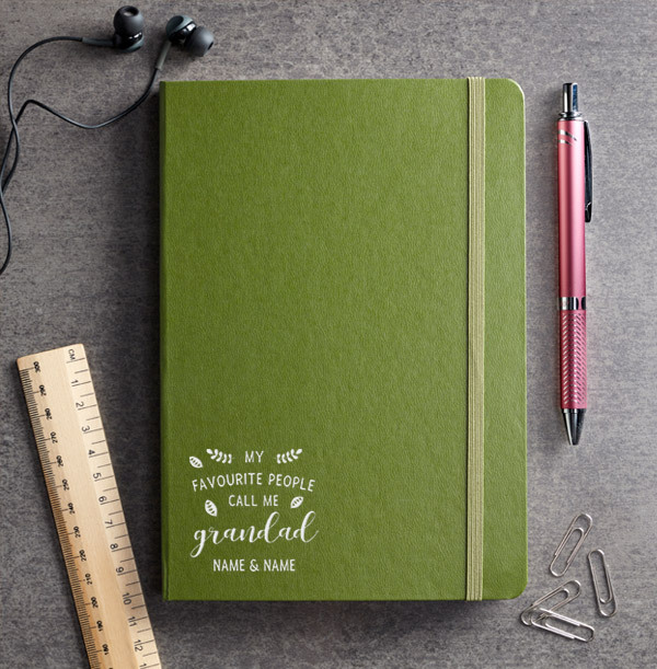 Fave Grandad Hardback Engraved Notebook