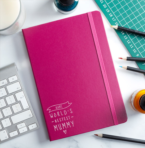 World's Best Mum Hardback Engraved Notebook