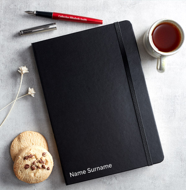 Name Hardback Engraved Notebook