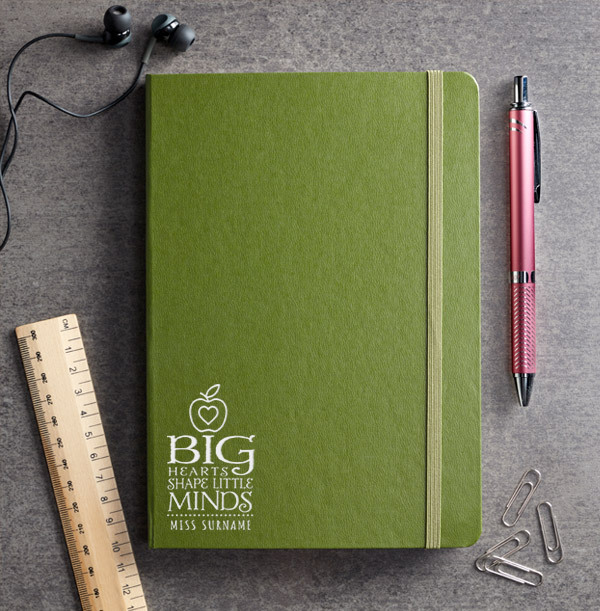 Big Hearts Shape Little Minds Hardback Engraved Notebook