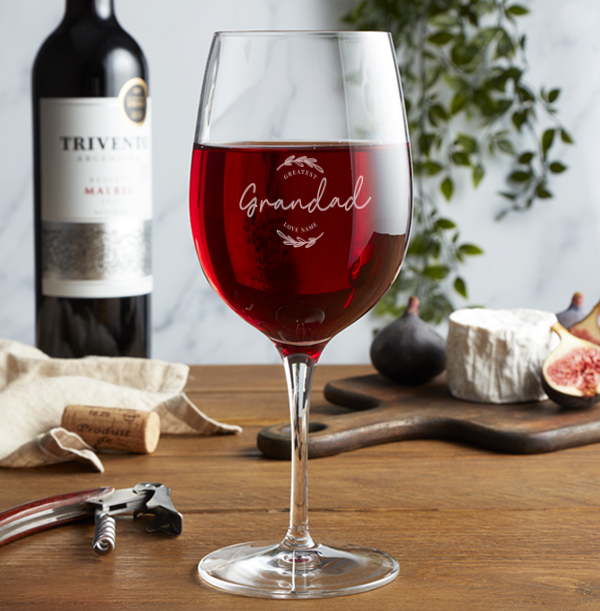 Engraved Wine Glass - Grandad