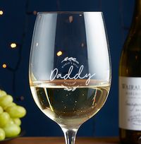 Tap to view Engraved Wine Glass - Daddy