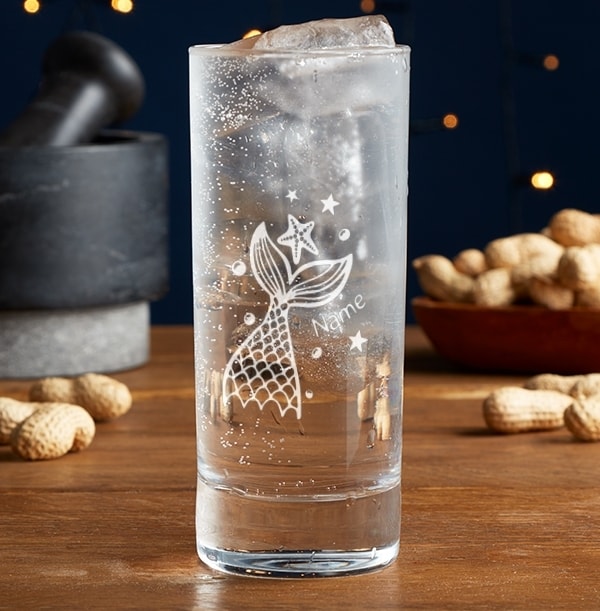Personalised Mermaid Highball Glass