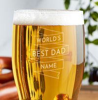 Tap to view Engraved Pint Glass - World's Best Dad