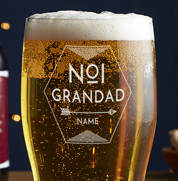 Engraved Pint Glass - No1 Grandad