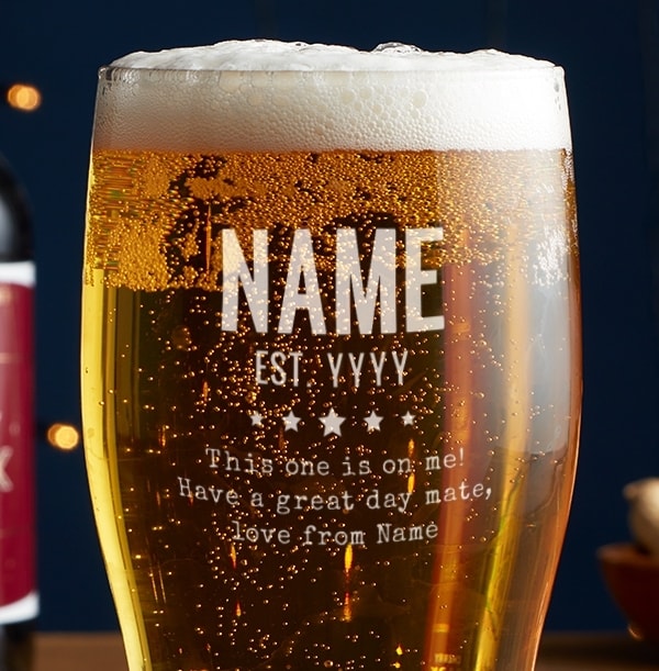 Personalised This One's On Me Pint Glass