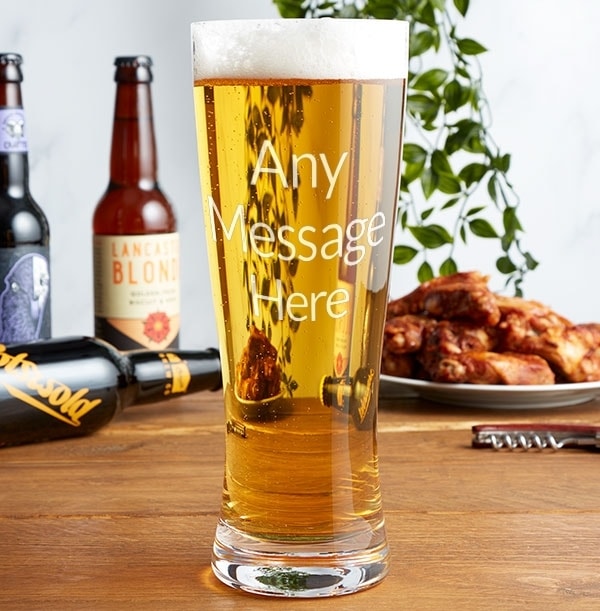 Personalised Tall Pint Glass