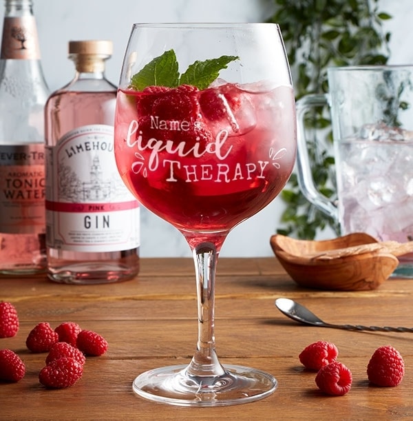 Personalised Liquid Therapy Gin Glass