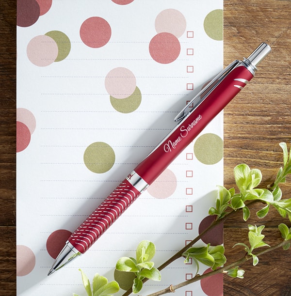 Personalised Pentel Rollerball Pen - Red