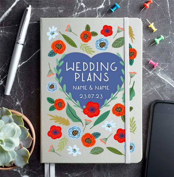 Wedding Plans Personalised Notebook