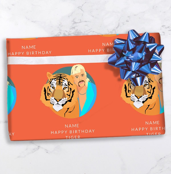 Happy Birthday Tiger Personalised Wrapping Paper