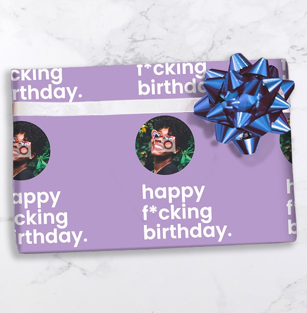 Happy F*cking Birthday Personalised Wrapping Paper