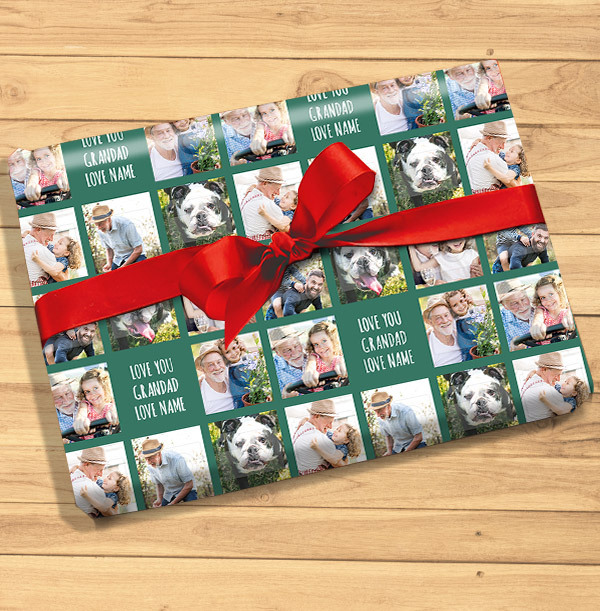 Love You Grandad Photo Wrapping Paper
