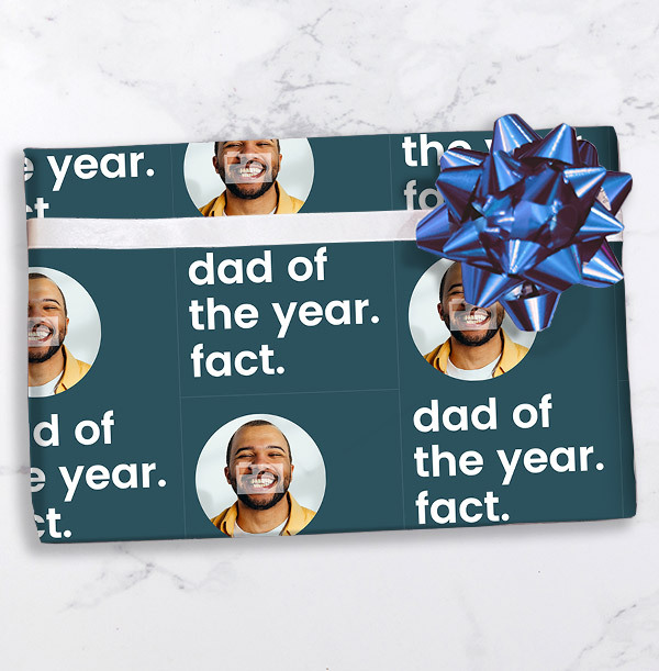 Best Dad Of The Year Full Photo Wrapping Paper