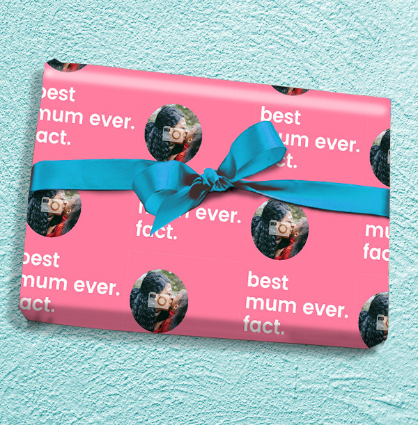 Best Mum Ever Fact Photo Wrapping Paper