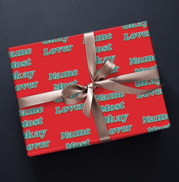 Most Okay Lover Personalised Wrapping Paper