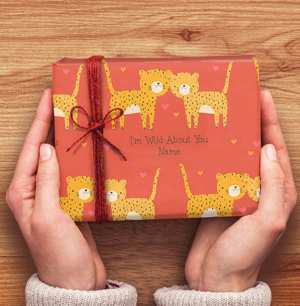 Wild About You Personalised Wrapping Paper