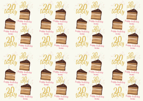 20th Birthday Photo Wrapping Paper
