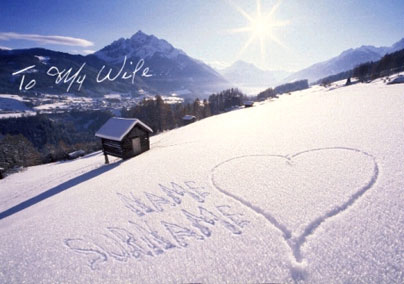 Snow Scene - Birthday Wife