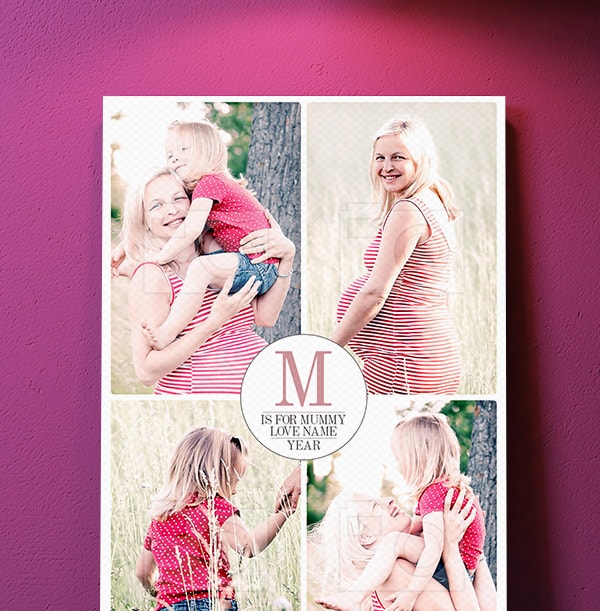 Personalised Canvas Print for Mother's Day - Portrait
