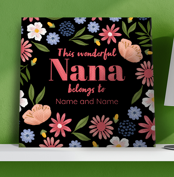 Wonderful Nana Personalised Canvas - Square