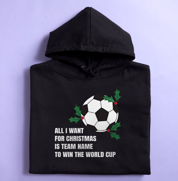World Cup Win For Christmas Personalised Hoodie