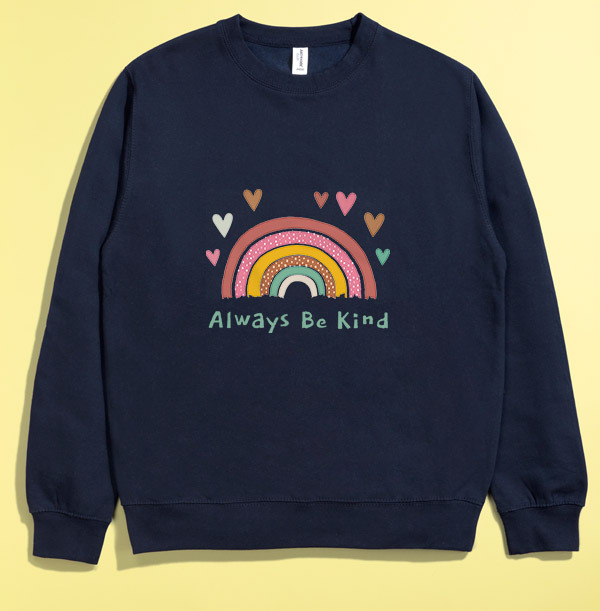 Rainbow Be Kind Personalised Sweatshirt