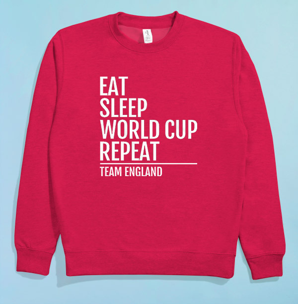 Eat, Sleep, World Cup, Repeat Personalised Sweatshirt