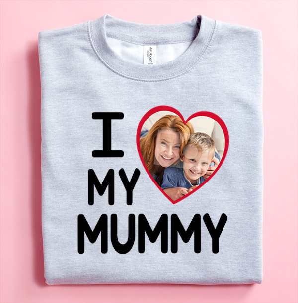 I Love My Mummy Photo Upload Sweatshirt
