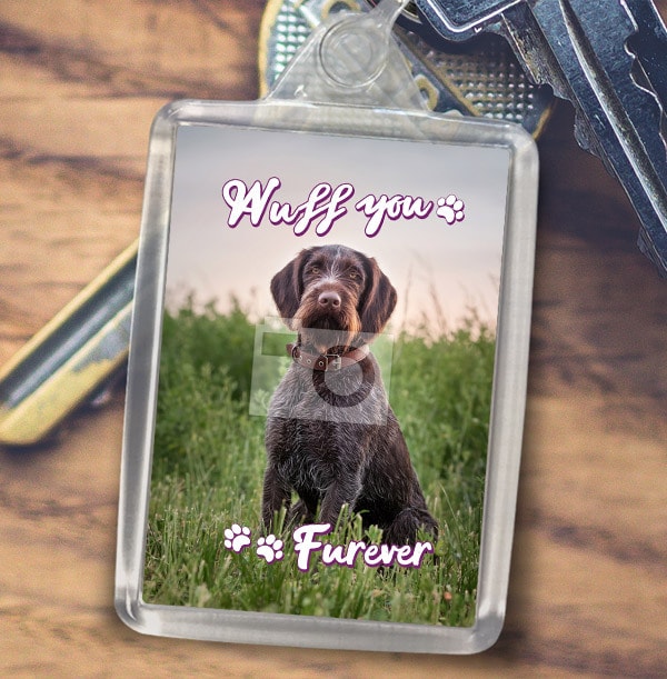 Wuff You Furever Photo Keyring