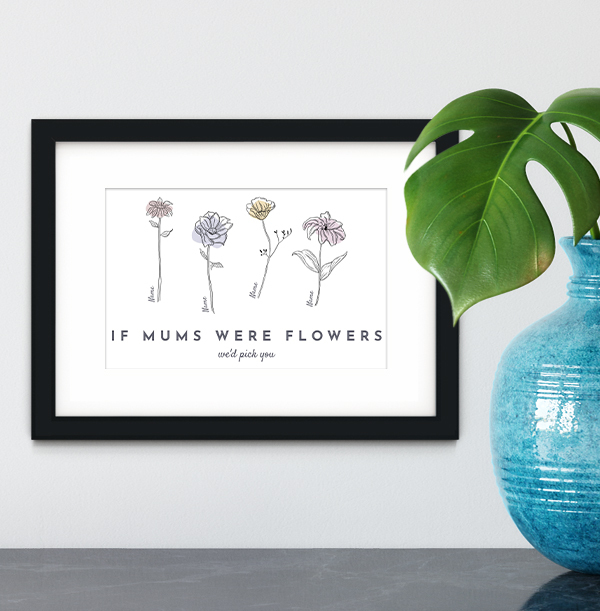 If Mums Were Flowers Personalised Print