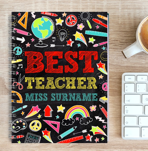 Doodle Chalk Best Teacher Notebook