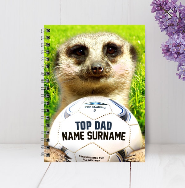 Meerkat Football Top Dad Notebook