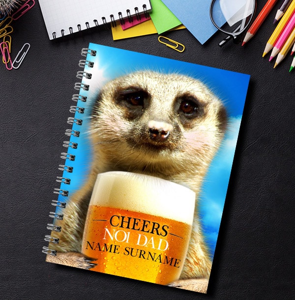Meerkat Pint Top Dad Notebook