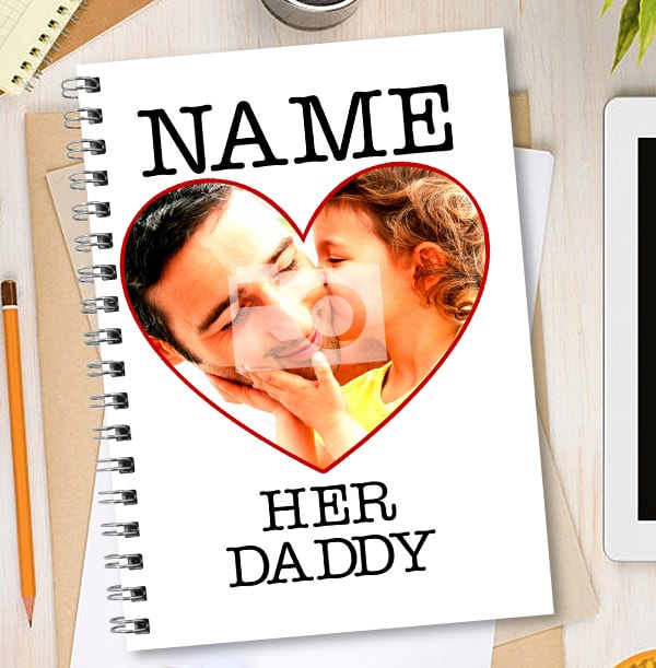 White I Love Father's Day Notebook