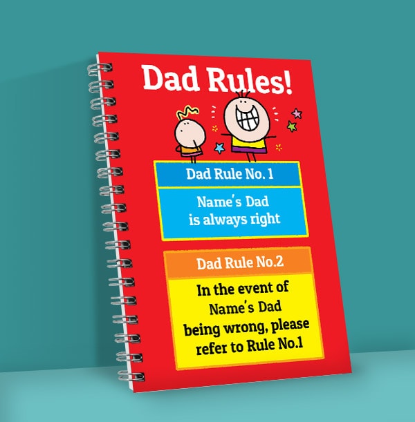 Lemon Squeezy Notebook - Dad Rules!