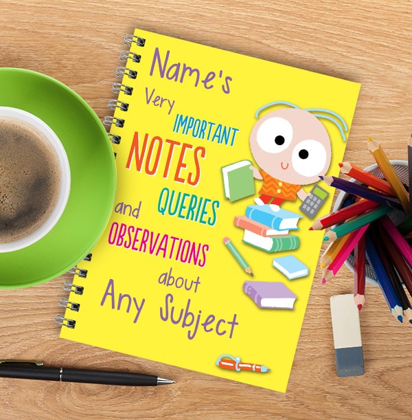 Important Notes Personalised CartoonNotebook