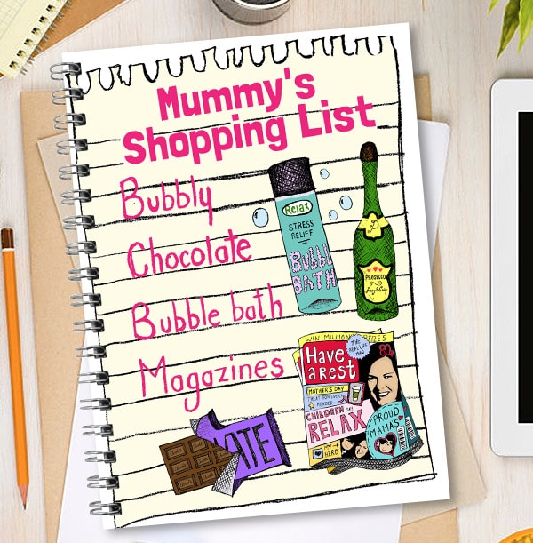 Look who's Drawing Mother's Day Notebook Mummy's Shopping List